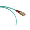 1m LC to SC Duplex OM3 Multimode Aqua Fibre Optic Patch Cable with 3mm Jacket