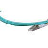 2m LC to SC Duplex OM3 Multimode Aqua Fibre Optic Patch Cable with 2mm Jacket