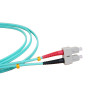 2m LC to SC Duplex OM3 Multimode Aqua Fibre Optic Patch Cable with 3mm Jacket