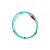 2m LC to SC Duplex OM3 Multimode Aqua Fibre Optic Patch Cable with 3mm Jacket