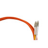 2m LC to SC Duplex OM3 Multimode Orange Fibre Optic Patch Cable with 2mm Jacket