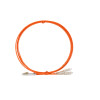 2m LC to SC Duplex OM3 Multimode Orange Fibre Optic Patch Cable with 3mm Jacket