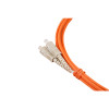 3m LC to SC Duplex OM3 Multimode Orange Fibre Optic Patch Cable with 3mm Jacket