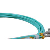 5m LC to SC Duplex OM3 Multimode Aqua Fibre Optic Patch Cable with 2mm Jacket