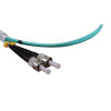 1m LC to ST Duplex OM3 Multimode Aqua Fibre Optic Patch Cable with 2mm Jacket