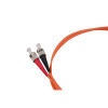 1m LC to ST Duplex OM3 Multimode Orange Fibre Optic Patch Cable with 2mm Jacket