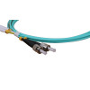 2m LC to ST Duplex OM3 Multimode Aqua Fibre Optic Patch Cable with 2mm Jacket