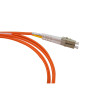 2m LC to ST Duplex OM3 Multimode Orange Fibre Optic Patch Cable with 2mm Jacket