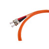 2m LC to ST Duplex OM3 Multimode Orange Fibre Optic Patch Cable with 2mm Jacket