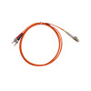 2m LC to ST Duplex OM3 Multimode Orange Fibre Optic Patch Cable with 2mm Jacket