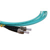 3m LC to ST Duplex OM3 Multimode Aqua Fibre Optic Patch Cable with 2mm Jacket