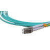 3m LC to ST Duplex OM3 Multimode Aqua Fibre Optic Patch Cable with 2mm Jacket