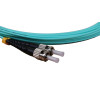 5m LC to ST Duplex OM3 Multimode Aqua Fibre Optic Patch Cable with 2mm Jacket