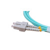 2m SC to SC Duplex OM3 Multimode Aqua Fibre Optic Patch Cable with 3mm Jacket