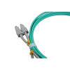 3m SC to SC Duplex OM3 Multimode Aqua Fibre Optic Patch Cable with 3mm Jacket