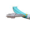 5m SC to ST Duplex OM3 Multimode Aqua Fibre Optic Patch Cable with 3mm Jacket