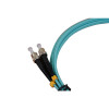 2m ST to ST Duplex OM3 Multimode Aqua Fibre Optic Patch Cable with 3mm Jacket