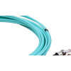 5m ST to ST Duplex OM3 Multimode Aqua Fibre Optic Patch Cable with 3mm Jacket