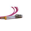 1.5m LC to LC Duplex OM4 Multimode Erika Violet Fibre Optic Patch Cable with 2mm Jacket