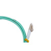 2m LC to LC Duplex OM4 Multimode Aqua Fibre Optic Patch Cable with 3mm Jacket