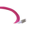 3m LC to LC Duplex OM4 Multimode Erika Violet Fibre Optic Patch Cable with 2mm Jacket