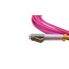 7m LC to LC Duplex OM4 Multimode Erika Violet Fibre Optic Patch Cable with 2mm Jacket