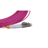 10m LC to LC Duplex OM4 Multimode Erika Violet Fibre Optic Patch Cable with 2mm Jacket