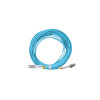 15m LC to LC Duplex OM4 Multimode Aqua Fibre Optic Patch Cable with 2mm Jacket