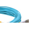 15m LC to LC Duplex OM4 Multimode Aqua Fibre Optic Patch Cable with 2mm Jacket