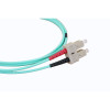 1m LC to SC Duplex OM4 Multimode Aqua Fibre Optic Patch Cable with 3mm Jacket