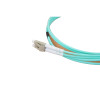 1m LC to SC Duplex OM4 Multimode Aqua Fibre Optic Patch Cable with 3mm Jacket