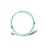 1m LC to SC Duplex OM4 Multimode Aqua Fibre Optic Patch Cable with 3mm Jacket