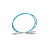 2m LC to SC Duplex OM4 Multimode Aqua Fibre Optic Patch Cable with 2mm Jacket