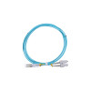 3m LC to SC Duplex OM4 Multimode Aqua Fibre Optic Patch Cable with 2mm Jacket