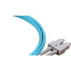 3m LC to SC Duplex OM4 Multimode Aqua Fibre Optic Patch Cable with 2mm Jacket