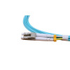 2m LC to ST Duplex OM4 Multimode Aqua Fibre Optic Patch Cable with 2mm Jacket