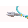 1m SC to SC Duplex OM4 Multimode Aqua Fibre Optic Patch Cable with 3mm Jacket