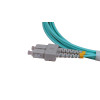 2m SC to SC Duplex OM4 Multimode Aqua Fibre Optic Patch Cable with 3mm Jacket