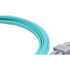 3m SC to SC Duplex OM4 Multimode Aqua Fibre Optic Patch Cable with 3mm Jacket