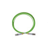 3m LC to LC Duplex OM5 Multimode Lime Green Fibre Optic Patch Cable with 2mm Jacket