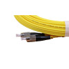 10m FC to FC Duplex OS2 Singlemode Yellow Fibre Optic Patch Cable with 3mm Jacket