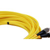 10m FC to FC Duplex OS2 Singlemode Yellow Fibre Optic Patch Cable with 3mm Jacket