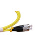 1m FC to FC Duplex OS2 Singlemode Yellow Fibre Optic Patch Cable with 3mm Jacket