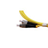 3m FC to LC Duplex OS2 Singlemode Yellow Fibre Optic Patch Cable with 2mm Jacket