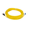 15m FC to LC Duplex OS2 Singlemode Yellow Fibre Optic Patch Cable with 3mm Jacket