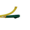 0.5m LC APC to LC APC Duplex OS2 Singlemode Yellow Fibre Optic Patch Cable with 2mm Jacket