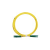 5m LC APC to LC APC Duplex OS2 Singlemode Yellow Fibre Optic Patch Cable with 2mm Jacket