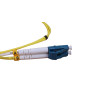 0.5m LC to LC Duplex OS2 Singlemode Yellow Fibre Optic Patch Cable with 2mm Jacket