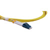 2m LC to LC Duplex OS2 Singlemode Yellow Fibre Optic Patch Cable with 2mm Jacket