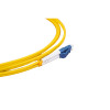 2m LC to LC Duplex OS2 Singlemode Yellow Fibre Optic Patch Cable with 3mm Jacket